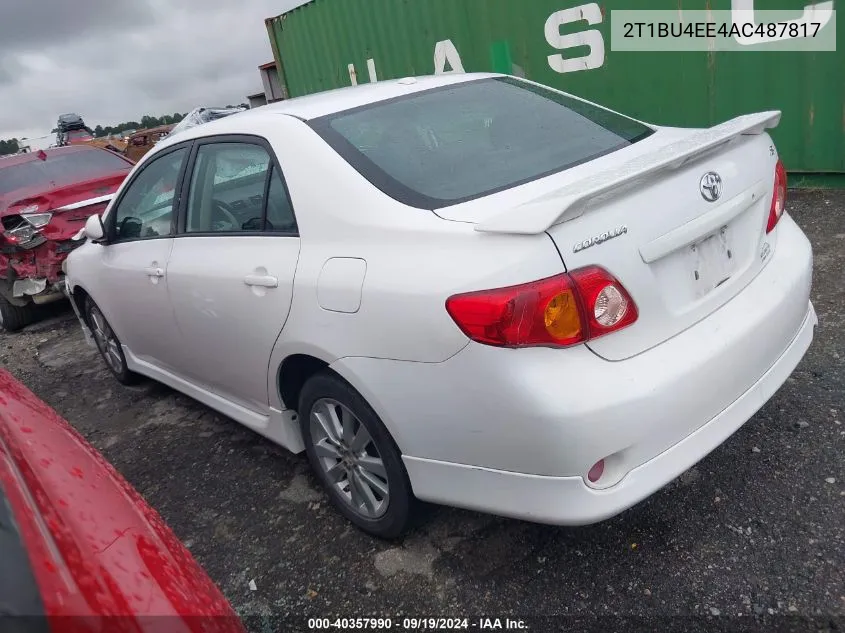 2010 Toyota Corolla S VIN: 2T1BU4EE4AC487817 Lot: 40357990