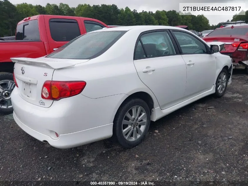 2010 Toyota Corolla S VIN: 2T1BU4EE4AC487817 Lot: 40357990