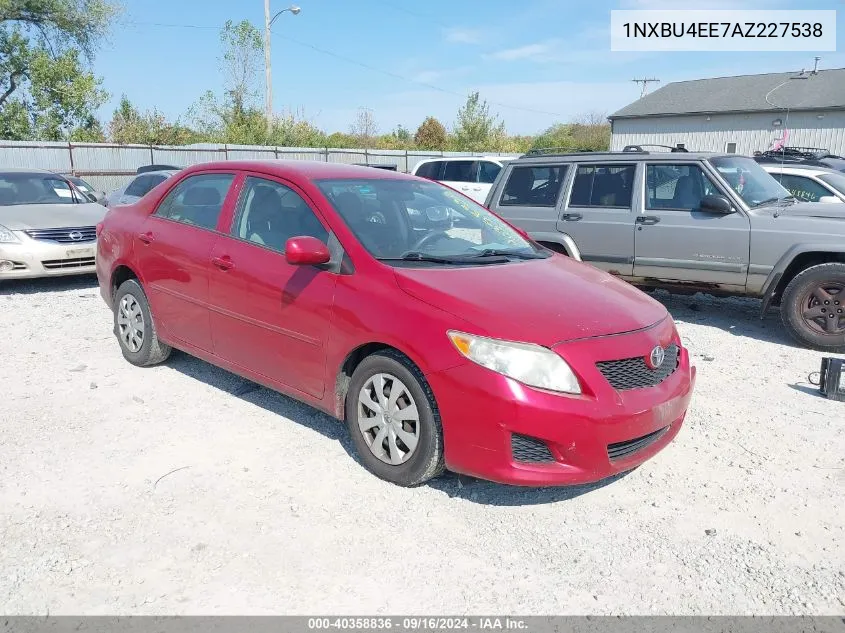 2010 Toyota Corolla Le VIN: 1NXBU4EE7AZ227538 Lot: 40358836