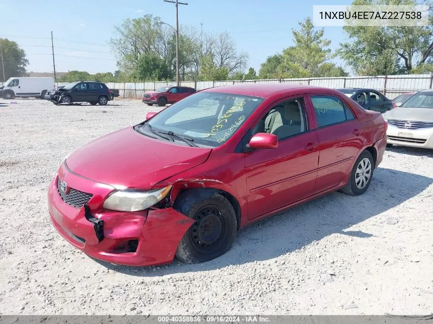 2010 Toyota Corolla Le VIN: 1NXBU4EE7AZ227538 Lot: 40358836