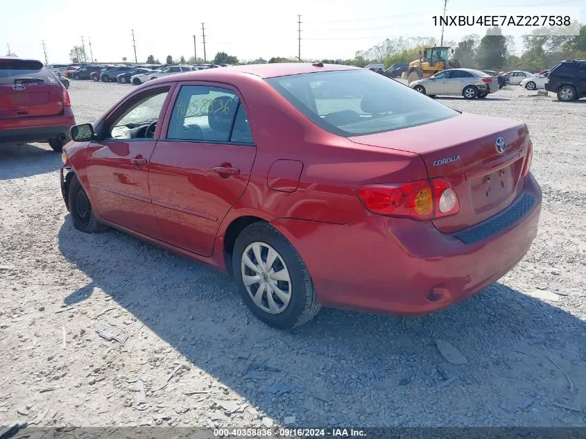 1NXBU4EE7AZ227538 2010 Toyota Corolla Le