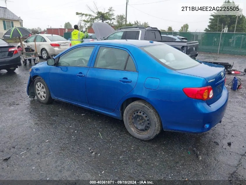 2010 Toyota Corolla S/Le/Xle VIN: 2T1BU4EE2AC225505 Lot: 40361871