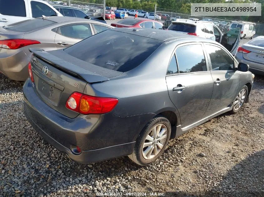 2010 Toyota Corolla S VIN: 2T1BU4EE3AC498954 Lot: 40363317