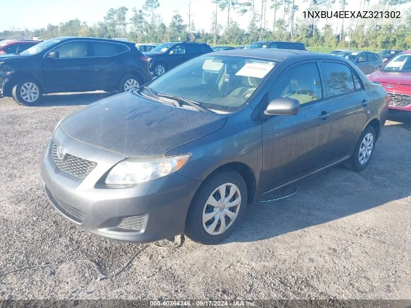 2010 Toyota Corolla S/Le/Xle VIN: 1NXBU4EEXAZ321302 Lot: 40364346