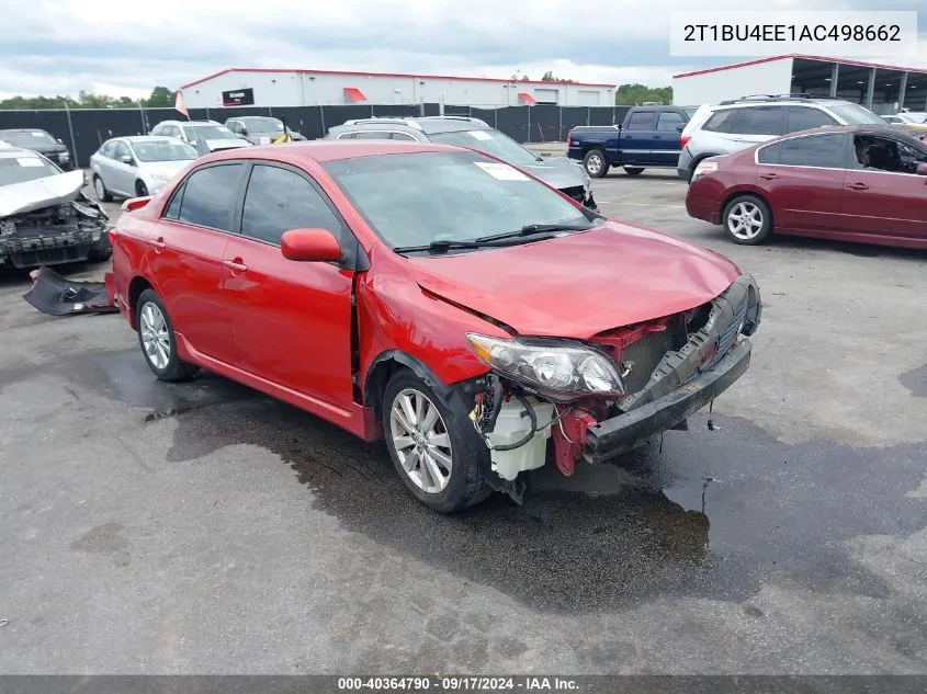 2010 Toyota Corolla S VIN: 2T1BU4EE1AC498662 Lot: 40364790