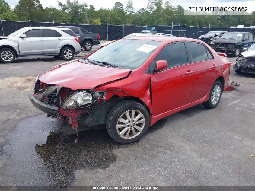 2010 Toyota Corolla S VIN: 2T1BU4EE1AC498662 Lot: 40364790