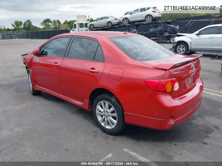 2T1BU4EE1AC498662 2010 Toyota Corolla S