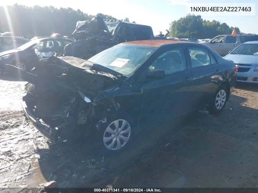 2010 Toyota Corolla S/Le/Xle VIN: 1NXBU4EE2AZ227463 Lot: 40371341