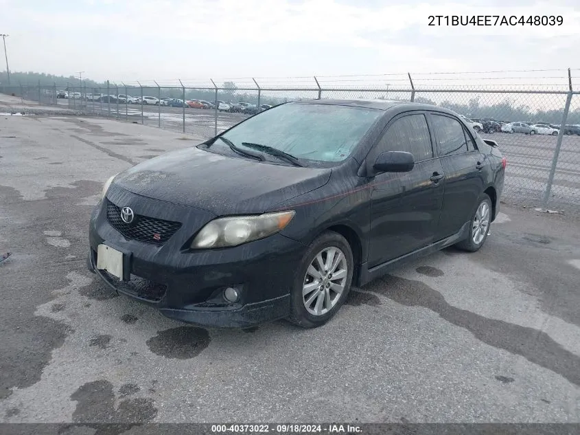 2010 Toyota Corolla S/Le/Xle VIN: 2T1BU4EE7AC448039 Lot: 40373022