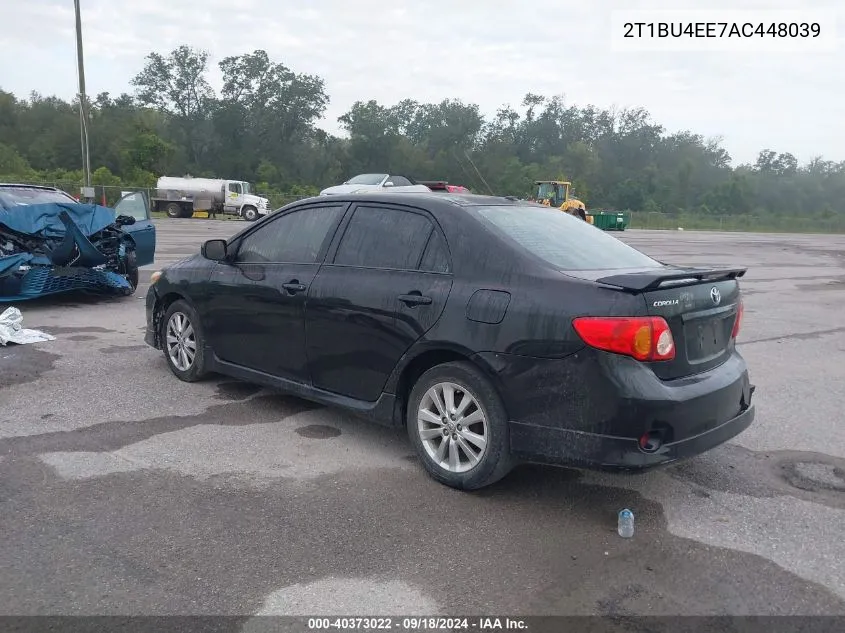 2010 Toyota Corolla S/Le/Xle VIN: 2T1BU4EE7AC448039 Lot: 40373022