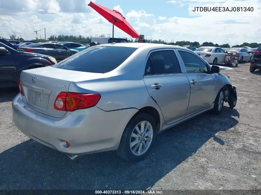 2010 Toyota Corolla Le VIN: JTDBU4EE3AJ081340 Lot: 40373313