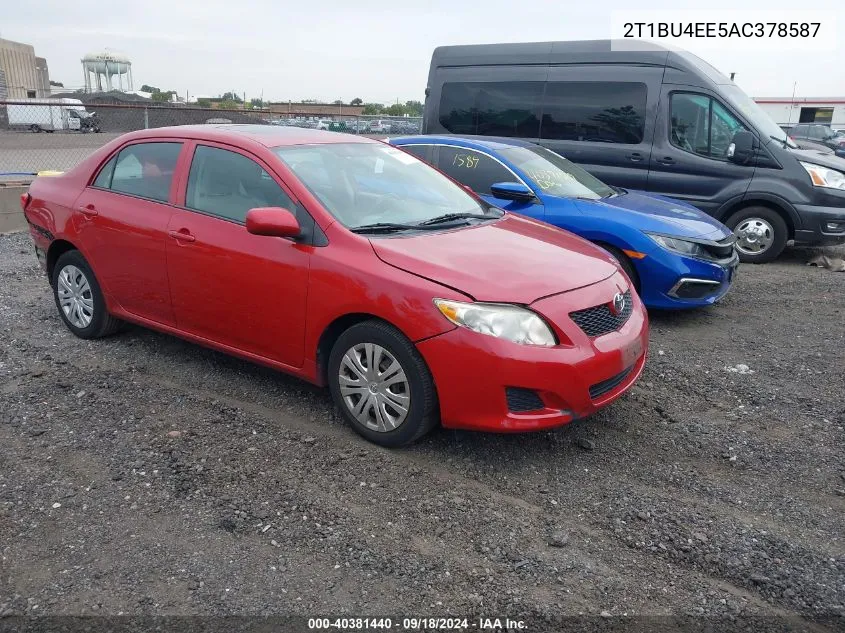 2010 Toyota Corolla Le VIN: 2T1BU4EE5AC378587 Lot: 40381440