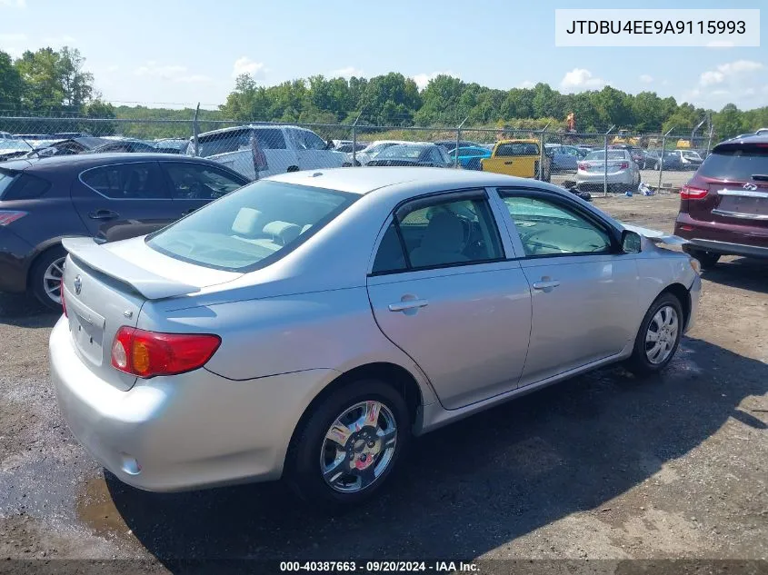 2010 Toyota Corolla Le VIN: JTDBU4EE9A9115993 Lot: 40387663