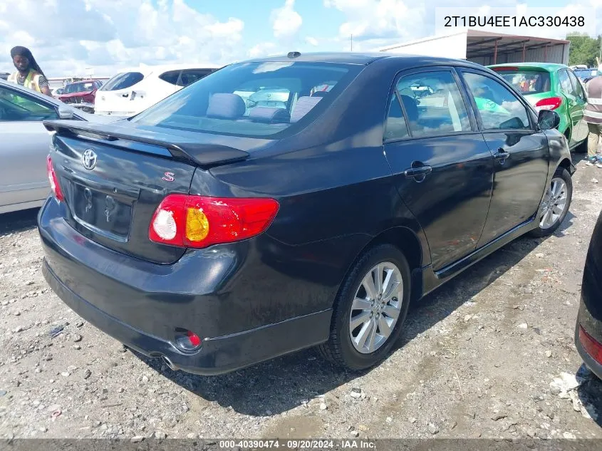 2010 Toyota Corolla S VIN: 2T1BU4EE1AC330438 Lot: 40390474