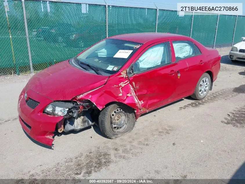 2010 Toyota Corolla Le VIN: 2T1BU4EE6AC270866 Lot: 40392087