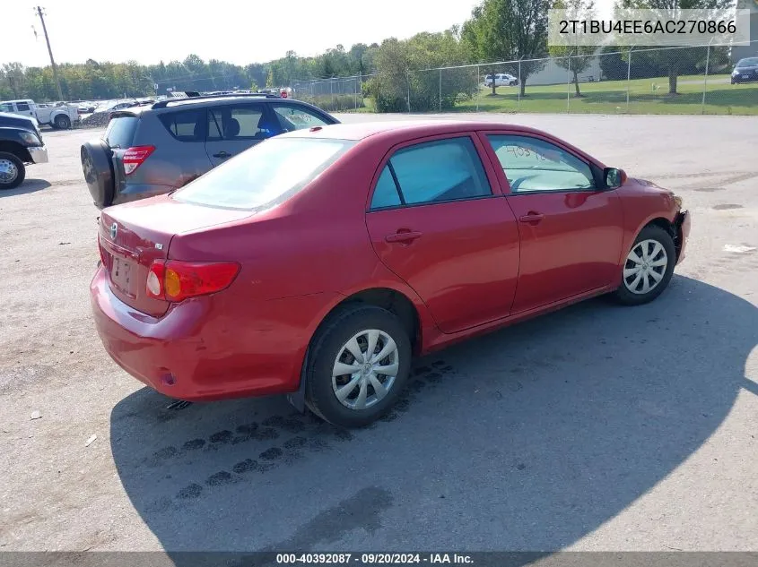 2010 Toyota Corolla Le VIN: 2T1BU4EE6AC270866 Lot: 40392087