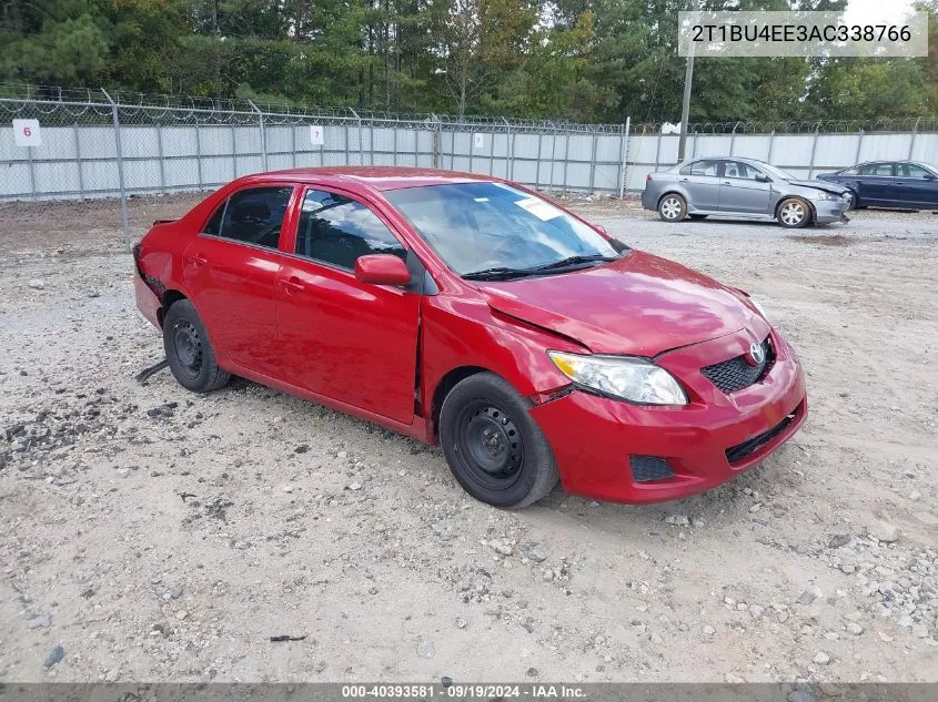 2010 Toyota Corolla Le VIN: 2T1BU4EE3AC338766 Lot: 40393581