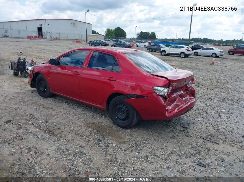 2010 Toyota Corolla Le VIN: 2T1BU4EE3AC338766 Lot: 40393581