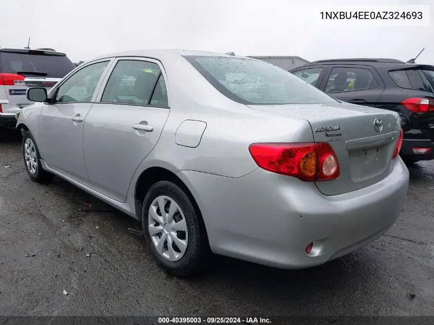 2010 Toyota Corolla Le VIN: 1NXBU4EE0AZ324693 Lot: 40395003