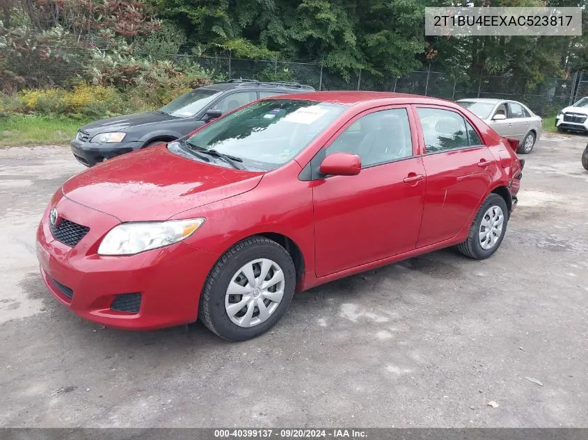 2010 Toyota Corolla Le VIN: 2T1BU4EEXAC523817 Lot: 40399137