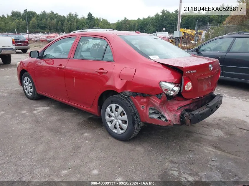 2010 Toyota Corolla Le VIN: 2T1BU4EEXAC523817 Lot: 40399137