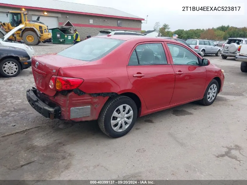 2T1BU4EEXAC523817 2010 Toyota Corolla Le