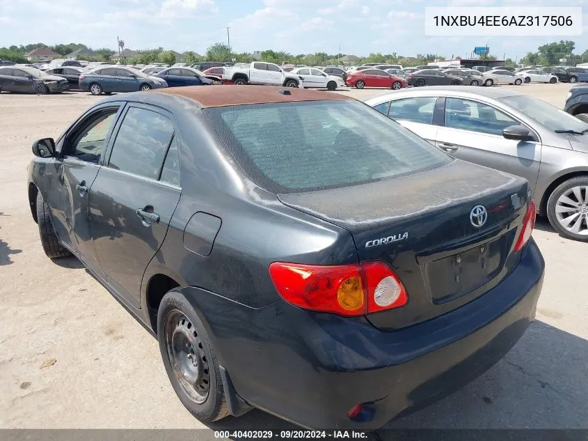 2010 Toyota Corolla Le VIN: 1NXBU4EE6AZ317506 Lot: 40402029