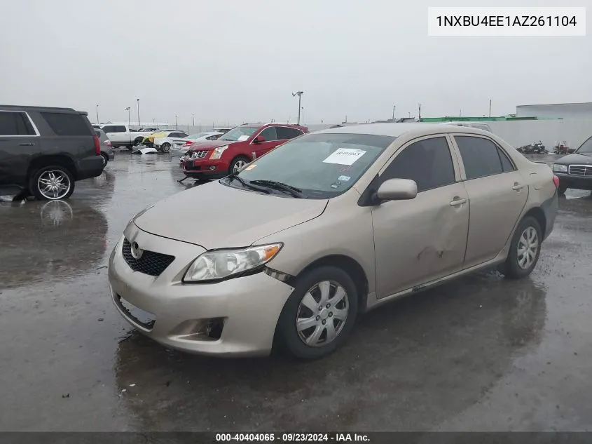 2010 Toyota Corolla S/Le/Xle VIN: 1NXBU4EE1AZ261104 Lot: 40404065