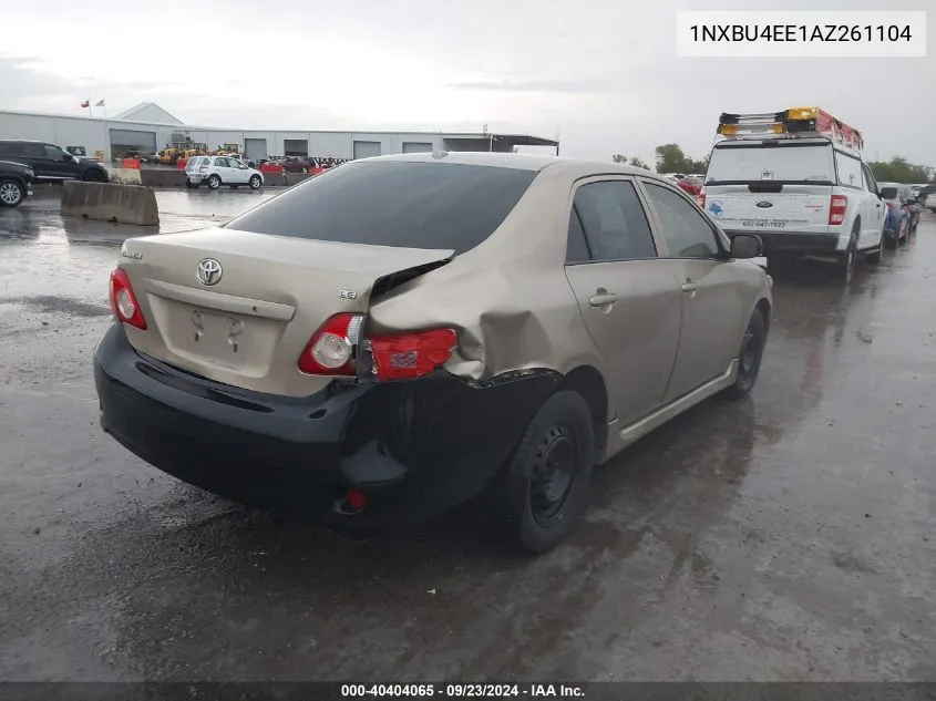 2010 Toyota Corolla S/Le/Xle VIN: 1NXBU4EE1AZ261104 Lot: 40404065