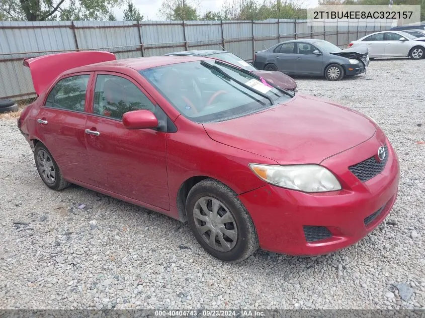 2010 Toyota Corolla Le VIN: 2T1BU4EE8AC322157 Lot: 40404743