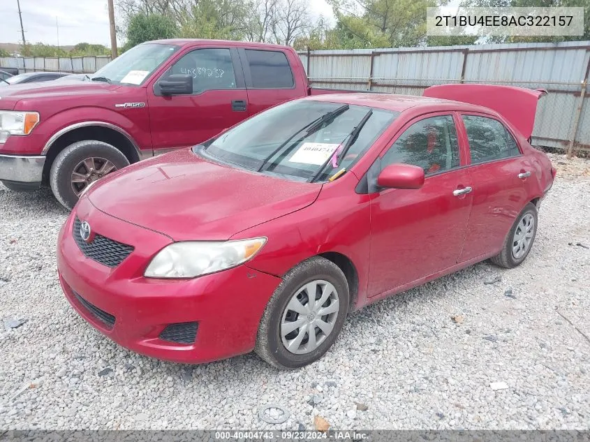 2010 Toyota Corolla Le VIN: 2T1BU4EE8AC322157 Lot: 40404743