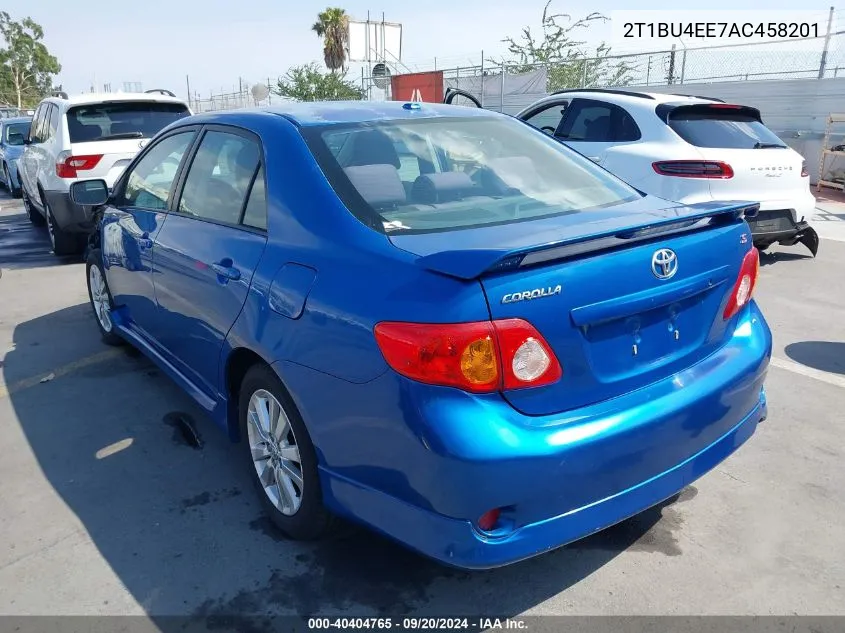 2010 Toyota Corolla S VIN: 2T1BU4EE7AC458201 Lot: 40404765