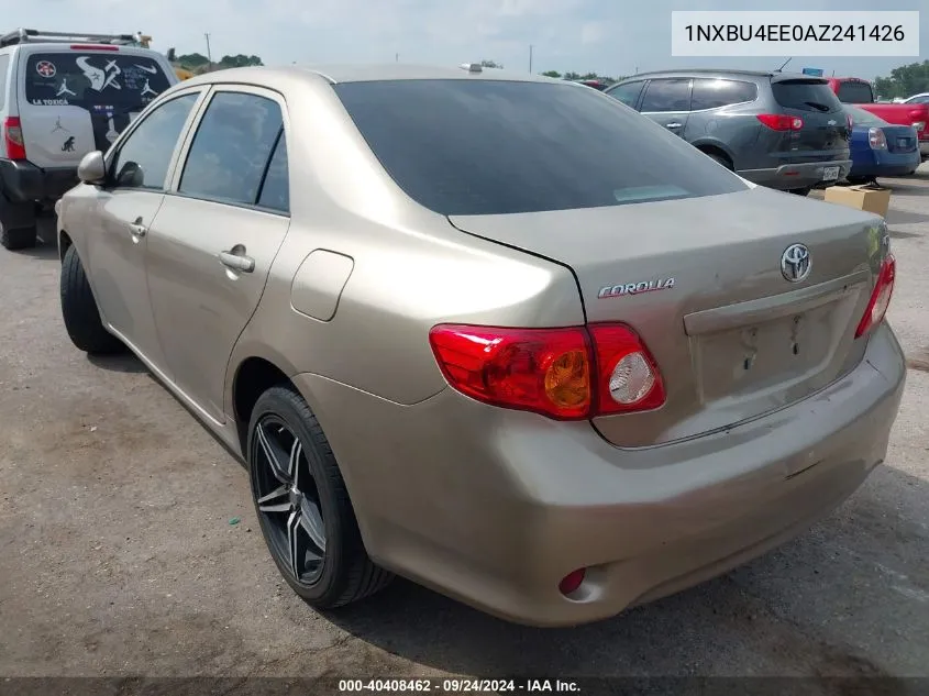 2010 Toyota Corolla Le VIN: 1NXBU4EE0AZ241426 Lot: 40408462