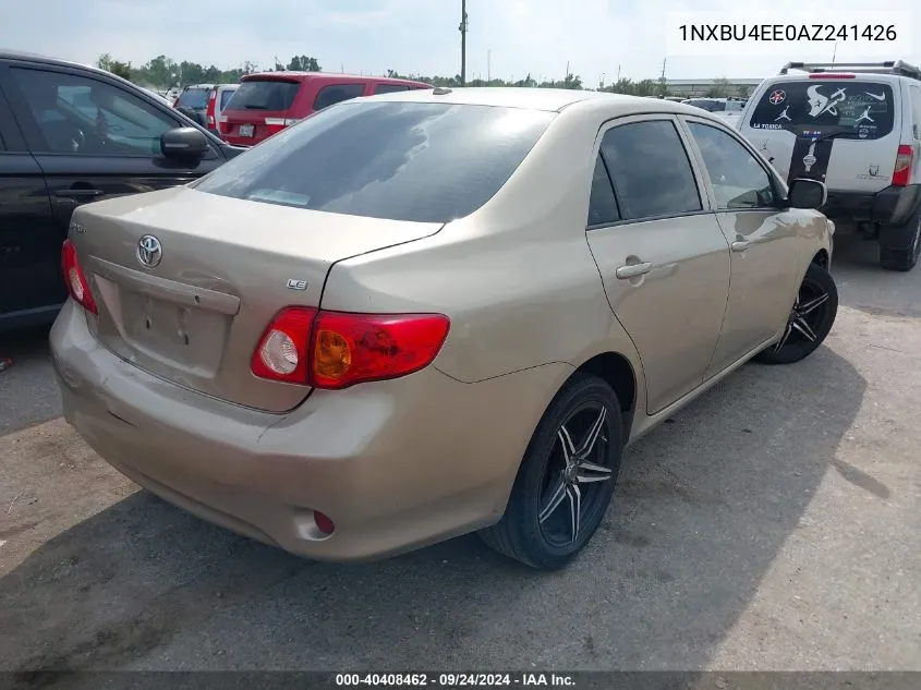 2010 Toyota Corolla Le VIN: 1NXBU4EE0AZ241426 Lot: 40408462