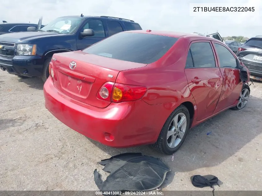 2010 Toyota Corolla S/Le/Xle VIN: 2T1BU4EE8AC322045 Lot: 40413082