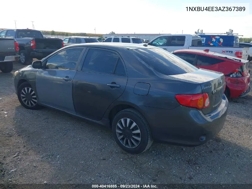 2010 Toyota Corolla Le VIN: 1NXBU4EE3AZ367389 Lot: 40416885