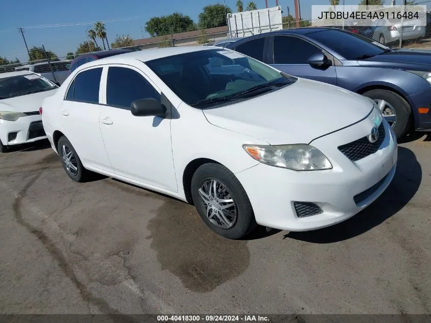 2010 Toyota Corolla Le VIN: JTDBU4EE4A9116484 Lot: 40418300