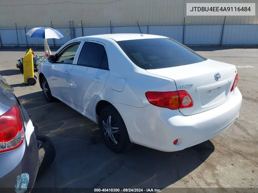 2010 Toyota Corolla Le VIN: JTDBU4EE4A9116484 Lot: 40418300