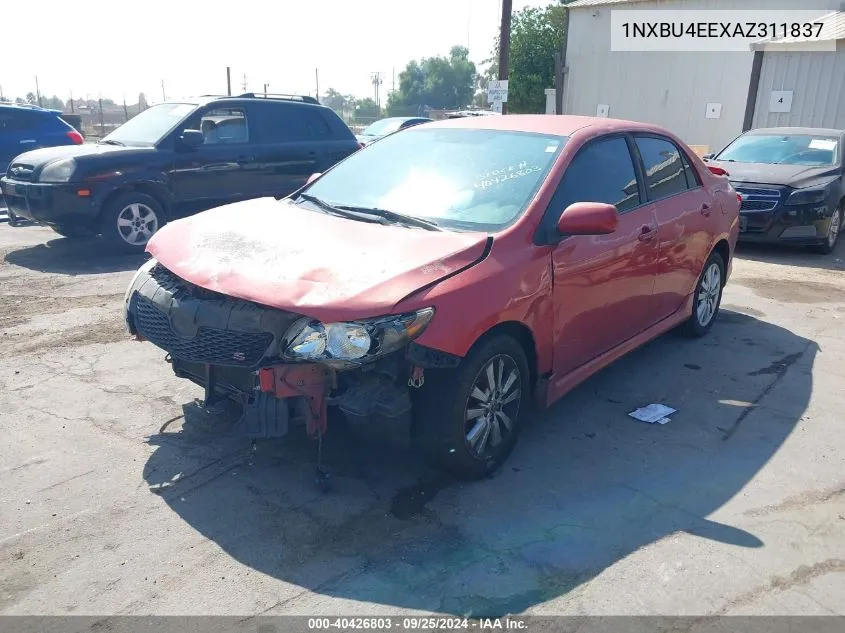 2010 Toyota Corolla S VIN: 1NXBU4EEXAZ311837 Lot: 40426803