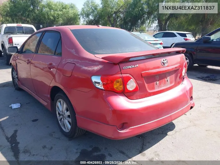 1NXBU4EEXAZ311837 2010 Toyota Corolla S