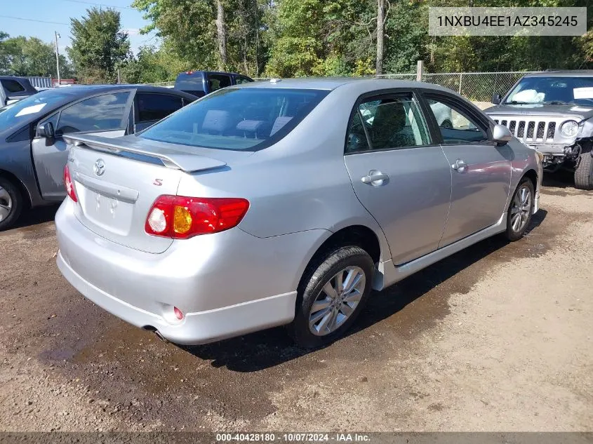 2010 Toyota Corolla S VIN: 1NXBU4EE1AZ345245 Lot: 40428180