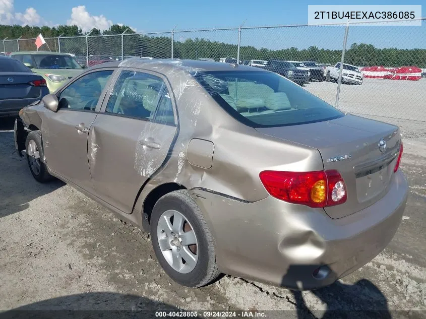 2010 Toyota Corolla Le VIN: 2T1BU4EEXAC386085 Lot: 40428805