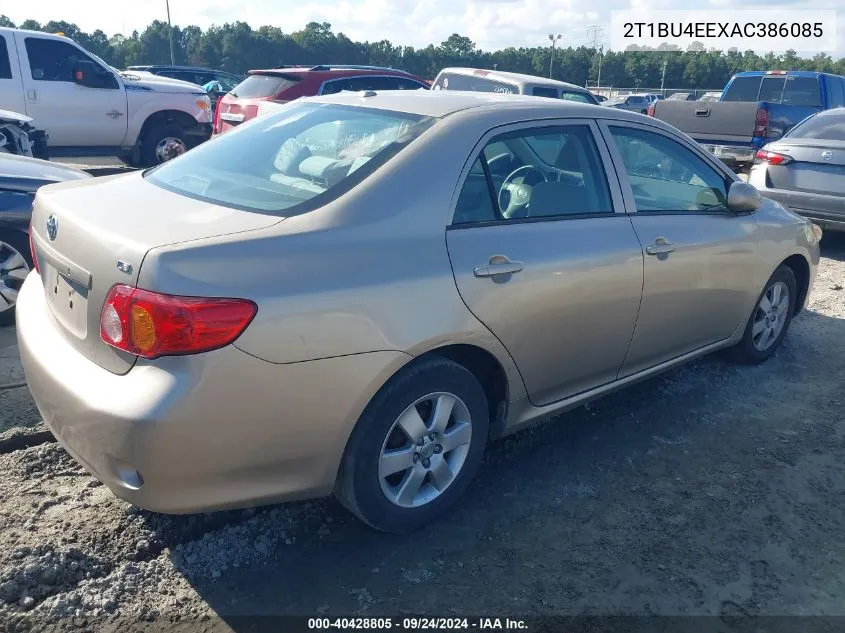 2010 Toyota Corolla Le VIN: 2T1BU4EEXAC386085 Lot: 40428805