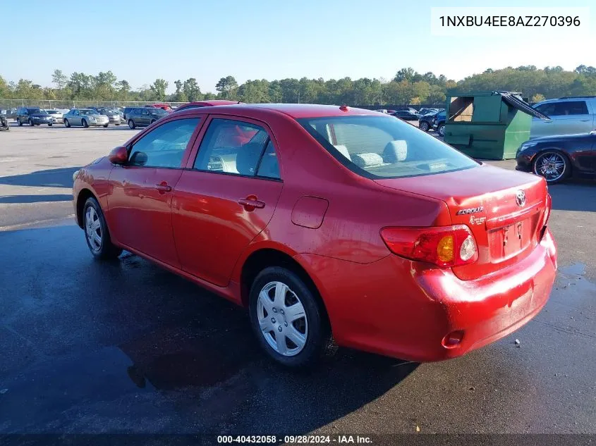 2010 Toyota Corolla Le VIN: 1NXBU4EE8AZ270396 Lot: 40432058