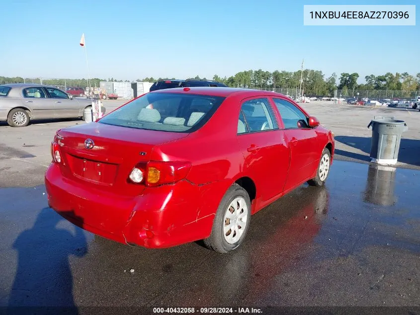 2010 Toyota Corolla Le VIN: 1NXBU4EE8AZ270396 Lot: 40432058