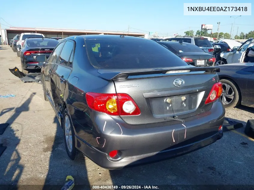 2010 Toyota Corolla S/Le/Xle VIN: 1NXBU4EE0AZ173418 Lot: 40436749