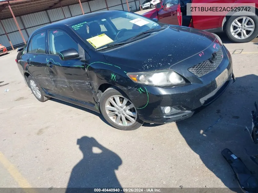 2010 Toyota Corolla S/Le/Xle VIN: 2T1BU4EE2AC529742 Lot: 40440940