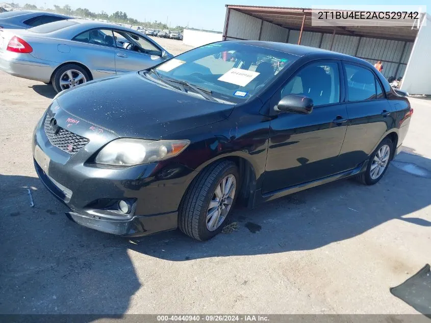 2010 Toyota Corolla S/Le/Xle VIN: 2T1BU4EE2AC529742 Lot: 40440940