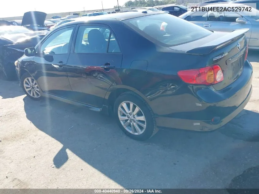 2010 Toyota Corolla S/Le/Xle VIN: 2T1BU4EE2AC529742 Lot: 40440940