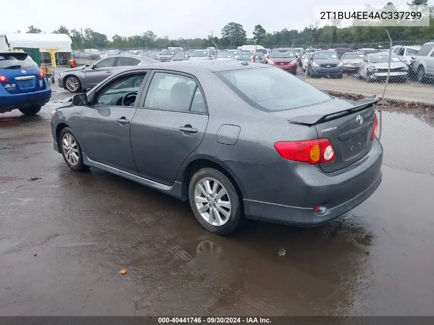 2010 Toyota Corolla S VIN: 2T1BU4EE4AC337299 Lot: 40441746